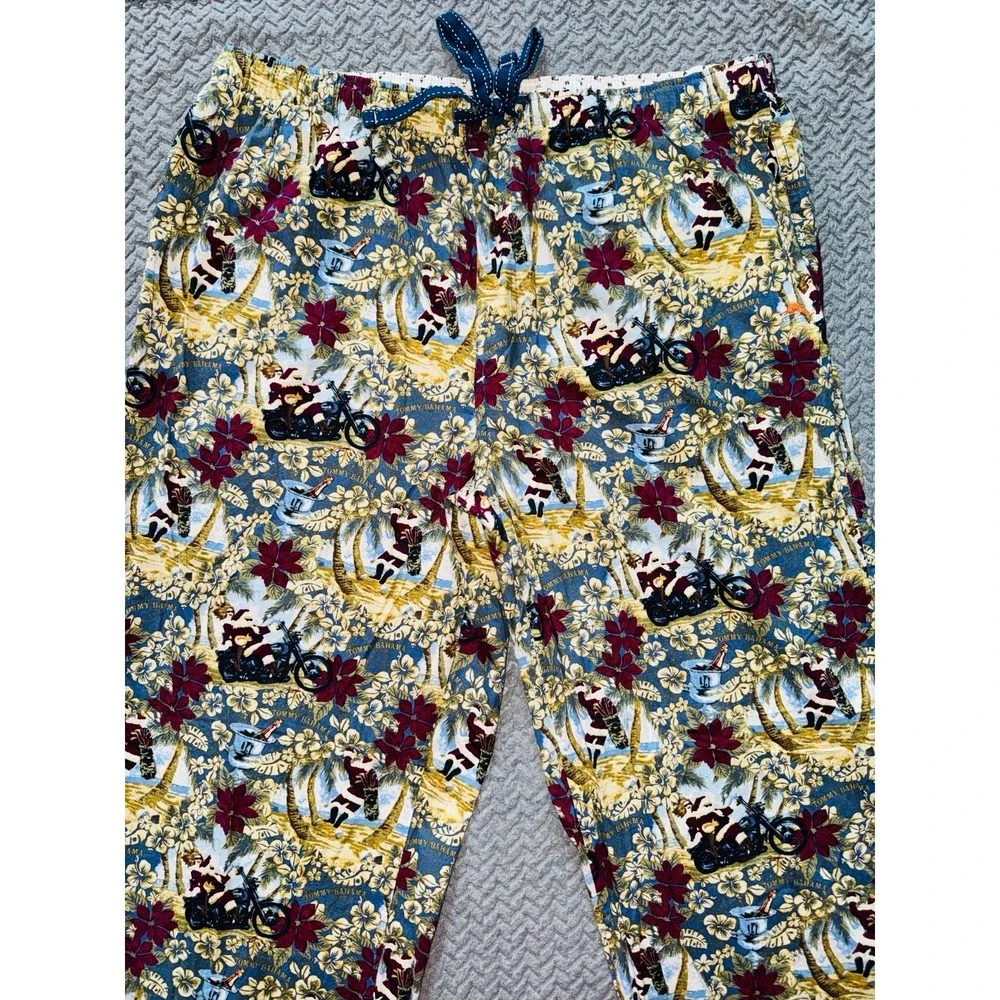 Tommy Bahama Men's Santa Clauses Bike Paradise Lounge Pajama Pants All Over XL